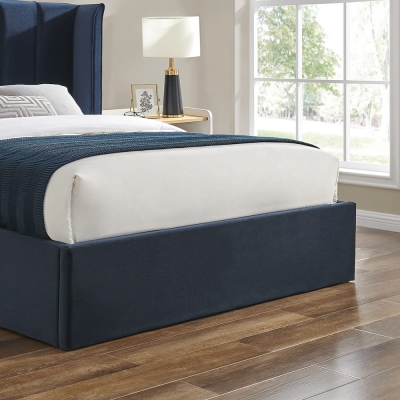 LL Polaris Navy 4ft6 Double Ottoman Bed Frame